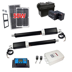 Dual Swing Gate Operator - GG1700/AS1700 AC/DC - Solar Kit 50W - ALEKO