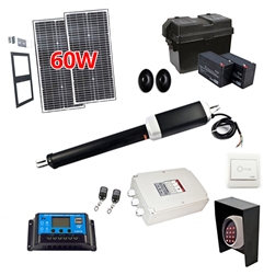 Single Swing Gate Operator - GG650 AC/DC - Solar Kit 60W - ALEKO