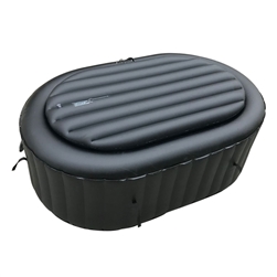 Inflatable Oval Insulator Top for 2-Person Inflatable Hot Tub - Black - ALEKO