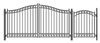 Set of ALEKO&reg; DUBLIN Style Steel Swing Dual Driveway 3.7 m with Pedestrian Gate 1.2 m