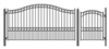 Set of ALEKO&reg; PARIS Style Steel Swing Single Driveway 3.7 m with Pedestrian Gate 1.2 m