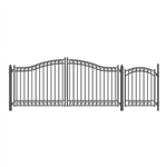 Set of ALEKO&reg; DUBLIN Style Steel Swing Dual Driveway 4.3 m with Pedestrian Gate 1.2 m