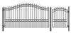 Set of ALEKO&reg; LONDON Style Steel Swing Single Driveway 4.3 m with Pedestrian Gate 1.2 m