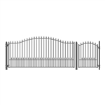 Set of ALEKO&reg; MUNICH Style Steel Swing Single Driveway 4.3 m with Pedestrian Gate 1.2 m