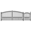 Paris Swing Dual Steel Driveway with Pedestrian Gate