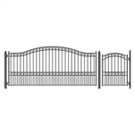 Set of ALEKO&reg; PARIS Style Steel Swing Single Driveway 4.3 m with Pedestrian Gate 1.2 m