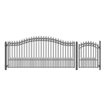 Set of ALEKO&reg; PRAGUE Style Steel Swing Single Driveway 4.3m with Pedestrian Gate 1.2 m