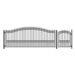 Set of ALEKO&reg; LONDON Style Steel Swing Single Driveway 4.9 m with Pedestrian Gate 1.2 m