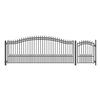 Set of ALEKO&reg; PRAGUE Style Steel Swing Single Driveway 4.9m with Pedestrian Gate 1.2 m