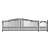 Set of ALEKOÂ® PRAGUE Style Steel Swing Dual Driveway 18 ft with Pedestrian Gate 4 ft