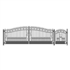 Venice Swing Dual Steel Driveway with Pedestrian Gate