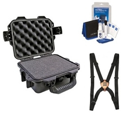 Deluxe Binocular Care Kit (Includes rugged and padded hard case, twist and flex binocular suspenders and deluxe lens cleaning kit)