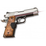 CRIMSON TRACE Lasergrip 1911 Full Size Pro-Custom Burlwood Finish (Government & Commander) Front Activation