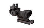 Trijicon ACOG 4x32 Scope, Center Illuminated Amber Crosshair .223 Ballistic Reticle, 3.25 MOA RMR Sight, and TA51 Mount