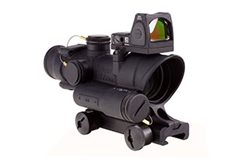 Trijicon ACOG 4x32 LED Illuminated Red Crosshair Reticle, 3.25 MOA Adjustable RMR Sight, and TA51 Mount