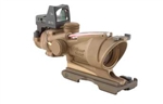 Trijicon ACOG 4x32 Dark Earth Brown Scope, Dual Illumination Red Crosshair Reticle w/ 3.25 MOA RMR Sight