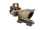 TRIJICON ACOG 4x32 Dark Earth Brown Scope, Dual Illumination Red Crosshair Reticle w/ 3.25 MOA RMR Sight -- Shop Demo