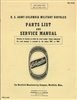 U.S. Army Columbia Military Bicycles Parts List and Service Manual (G519)