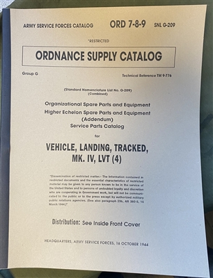 ORD 789 G209 Illustrated Parts for LVT4