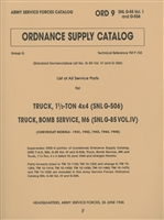 ORD 9 G85 G-506 Chevrolet Illustrated Parts Manual for 1 1/2 Ton 4x4 Truck of WW2 (G506)