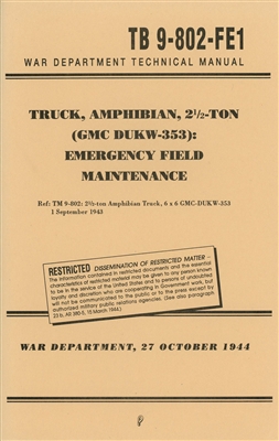 TB 9-802-FE-1  Emergency Field Maintenance for DUKW (G501)