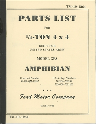 TM 10-1264 GPA Illustrated Parts Manual, G504