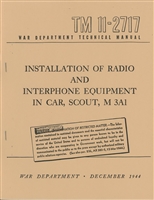 TM 11-2717 Installation of Radio Equipment in Car, Scout, M3A1