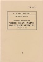 TM 9-1711 White, 160AX Engine for Half-Tracks (G102 Half Track)