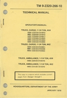 TM 9-2320-266-10 Operator Manual for Dodge 880 Series