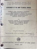TM 9-2815-213-34 Maintenance and Repair Parts for Cummins V8-300