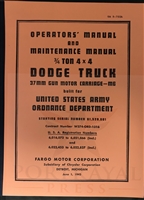 TM-9-750A for Dodge 4x4 M6 Gun Motor Carriage (WC-55)