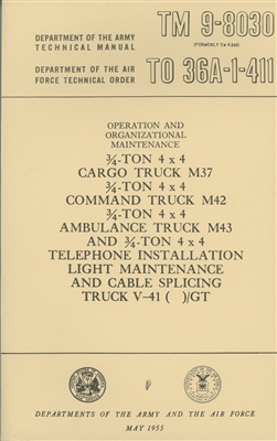 TM 9-8030 Operator Manual for M37 (G741)