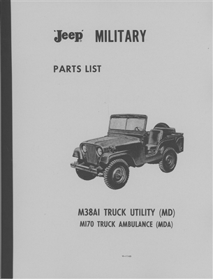M38A1 Parts List by Willys-Overland Motors Inc.