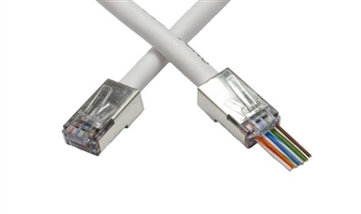 Platinum Tools 100020C Shielded EZ-RJ45Â® for CAT5e & CAT6 with Internal Ground 50/Clamshell