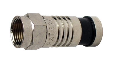 Platinum Tools F-Type Nickel SealSmart Coaxial Compression Connectors - Single