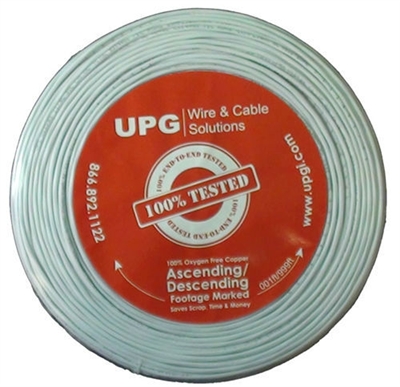 22/4 Stranded PVC White - 500 ft PVC Jacket White