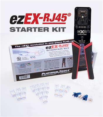 platinum tools ezEX Starter Kit P/N 90188 cat5 cat5e cat6 The ezEX-RJ45 Termination & Test Kit  90148