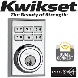 KWIKSET, 99100-013, Polished Chrome, Kwikset, Square, Contemporary, Deadbolt,