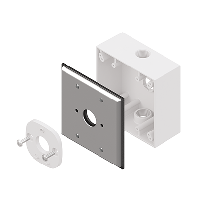 Alarm.com ADC-OB102 is an outlet box adapter for the ADC-V723X Outdoor Camera