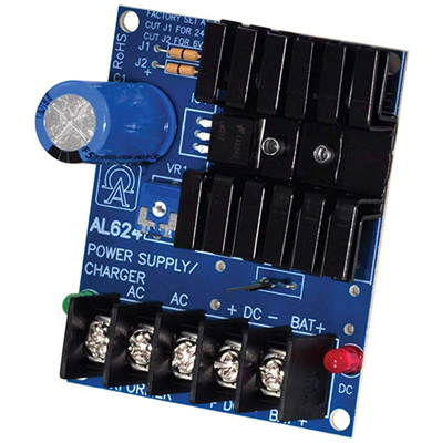 Altronix AL624 Linear Power Supply Charger (Single Class 2 Output, 6/12/24VDC @ 1.2A, 16 to 24VAC, Board)