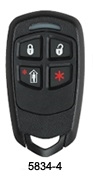 Honeywell Ademco HW-5834-4 Four-Button Wireless Key Remote  5800 Series wireless products long-life lithium batteries long-life lithium batteries