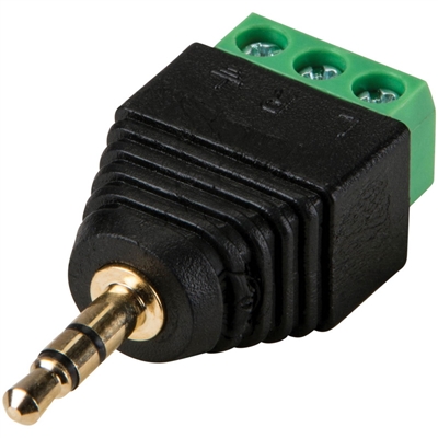 500 - 3.5mm Male to Screw Terminal Connector