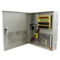 SV-CP1204-5A, 12 volt DC, 7 amp, 9 Port, Output, CCTV, Power Supply, LTS, LTB305, Outdoor Housing, Bracket, Aluminum, Beige, Low Voltage Supply cameras, cctv, LTS, LTH805, Outdoor, Back Open, Camera Housing, Aluminum, Beige, Model Number, SV-CP1209-10A