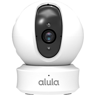 alula RE702 Indoor 1080p 360-Degree WiFi Security Camera with Two-Way Audio 1080p Video, panning and tilting, remotely, for the perfect, 360 panoramic views, On movement detection, the Indoor 360, Camera automatically records, a video event,