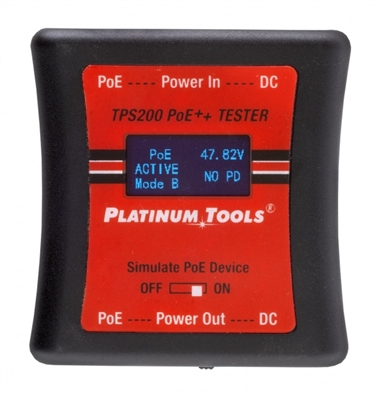 Platinum Tools TPS200C PoE++ Tester - Easy-to-use, Pocket-Sized Tester , electric, sockets, faults, cable tools, satellite tools, tech tools, tec, ripley, cable technician, custom tool supply, magnepull, tecra, suunto, cctv, phone, cable installation