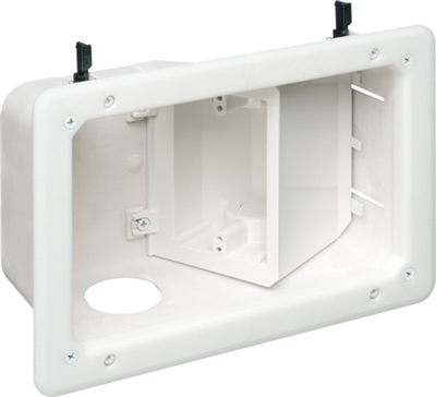 Two-Gang Recessed TV Boxâ„¢ w/ Angled Openings