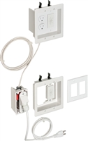 Recessed Two-Gang Power/Low-Voltage TV Bridge II Kit