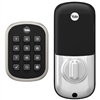 Yale YRD136-ZW2-619 Key Free Push Button Deadbolt - Z-Wave - Satin Nickel