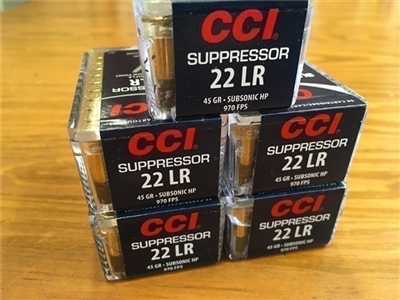 22 LR 45gr CCI Suppressor - 500 rounds