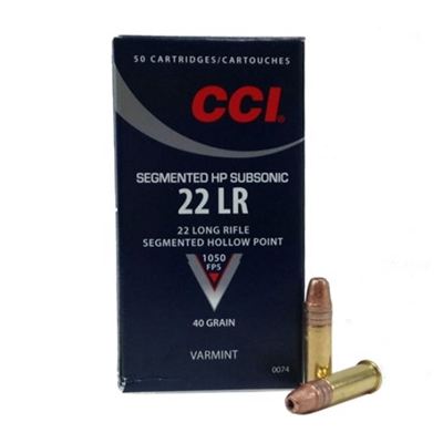 22 LR Segmented HP 40gr Subsonic - 500 rounds